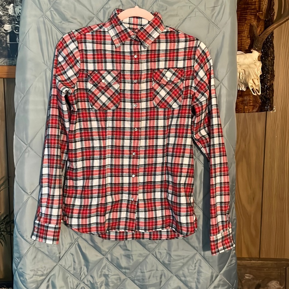 Cedar Rose pearl snap flannel